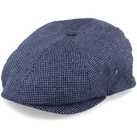 City Sport - Blauw flatcap Cap - Stripe Blue Flat Cap @ Hatstore