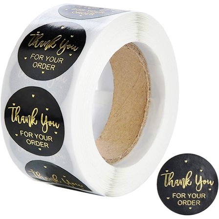 1000 stk Takk Etikett Klistremerker, Tilpasset Klistremerke Etikett, ‘Takk