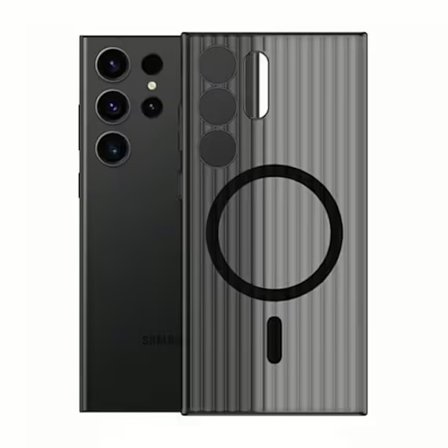 Samsung S24 Ultra Mobilskal Korrugerad Anti-Halk - Svart