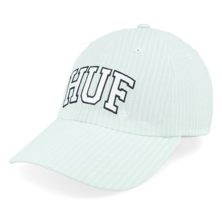 HUF - Grön unconstructed Keps - Arch Logo Cv 6 Panel Smoke Green Dad Cap @ Hatstore