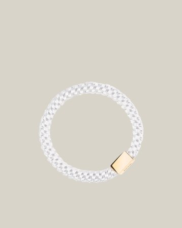Dark Department Fat Hair Tie W/Gold Biały Akcesoria Dziewczyna - Kids Brand Store