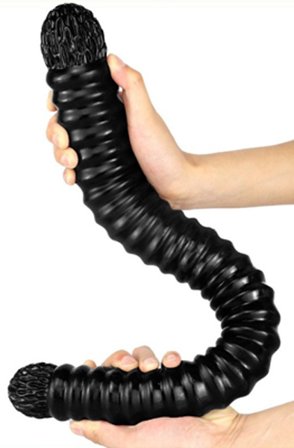 DoublePlayz Big Tortos Dildo Black 55 cm Extra pitkä anaalidildo