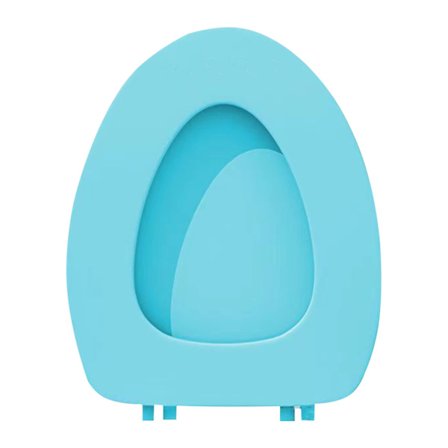 Toalettsete for avlang skål, mykt lukkende stille toalettsete med komfortskumpolstring, sakte lukkende slitesterkt plasttoalettlokk og sete, enkelt