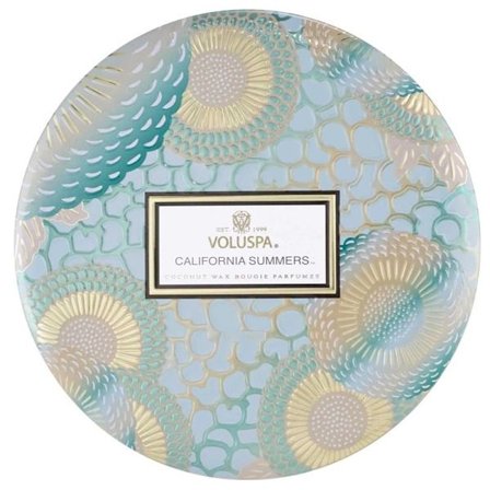 Voluspa 3-Wick Candle Decorative Tin California Summers 340g