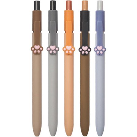 5 stk./sæt rullepenne, hurtigtørrende blæk 0,5 mm indtrækkelige rollerballpenne lige flydende gelblækpenne til skrivning