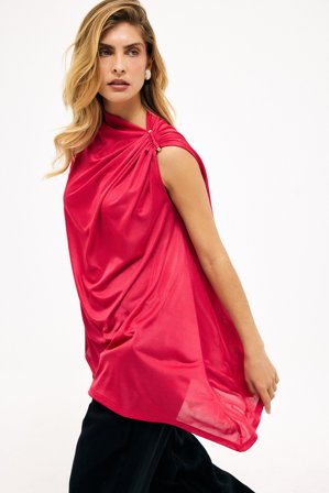 NA-KD Haut oversize à boucle - - Rouge - XS