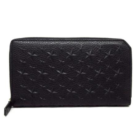 Jimmy Choo Pre-owned, Pre-owned Leather Wallets Zwart, Dames, Maat:ONE Size