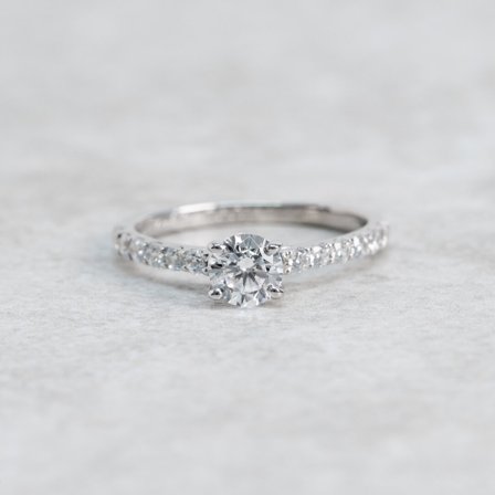 Dahlia, 18K Weißgold : Diamanten - Laborgezüchtet, Karat - 0.30 kt