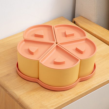 Godteri oppbevaringsboks Roterende kronbladformet snacksboks Godteriboks Snacks