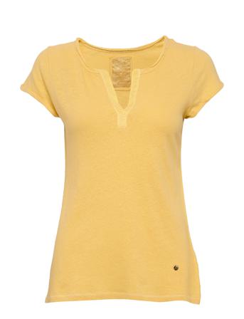 Troy Tee Ss T-shirts & Tops Short-sleeved Gul MOS MOSH