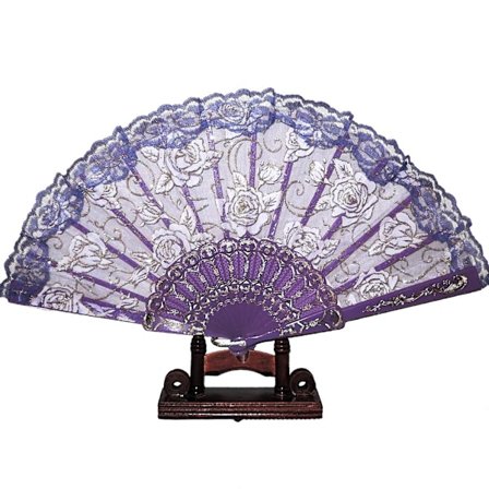 Vifte - Lilla blonder med hvite gullroser