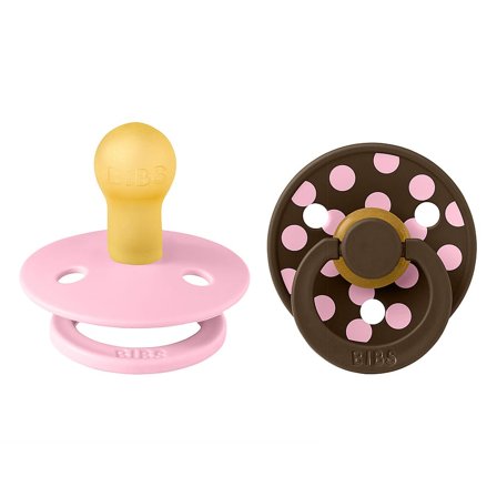 BIBS Pacifier Studio Colour Pink/Mocha 2-Pak Latex Size 1, Børn & Forældre, Sutter, Latexsutter