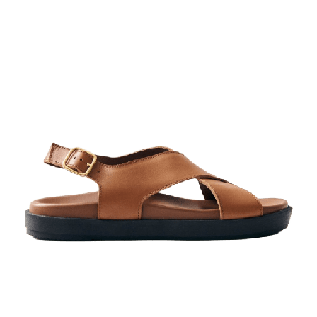 Alohas Nico Tan Leather Sandals Sandaler Dam Brun 36