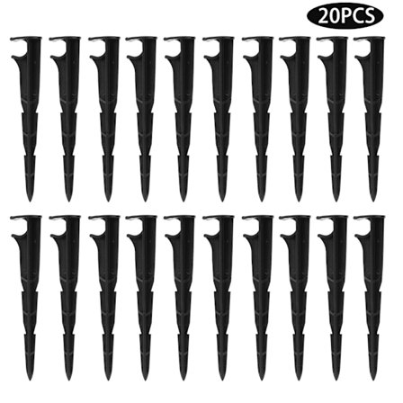 20st Trädgårdsmarkstakar Slangfäste Fast stamhållare för bevattningsbevattningssystem15,5x3cm