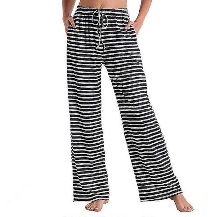 Dam Pyjamasbyxor Stretch Loungebyxor Rutiga Pyjamasunderdelar