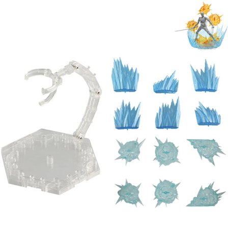 Marksprickor Explosion Plattform Impact Effekt Modell Action Figur One Piece Ace Fire Scener Leksaker Specialeffekt Stativ Basleksak