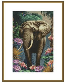 Broderikit Billede Elefant - Nova Sloboda