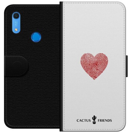 Kompatibelt Plånboksfodral till Huawei Huawei Y6s (2019) Cactus and Friends - Fingerprint Love