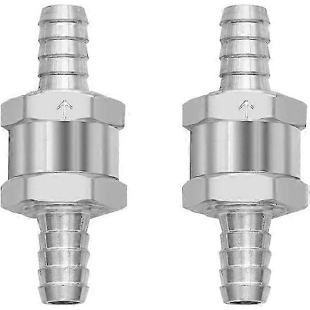 Takaiskuventtiili 2kpl 8mm Alumiiniseos Polttoaineventtiili Yksisuuntainen takaiskuventtiili Kaasuttimelle Diesel Bensiini Matalapaine 