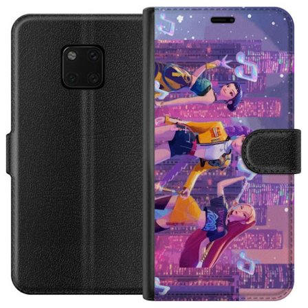 Yhteensopiva Lompakkokotelo Huawei Huawei Mate 20 Pro Tulevaisuutta ennakoiva K-Pop Demon Hunters tyttöryhmän kuvitus neonkaupungin popkulttuurieste