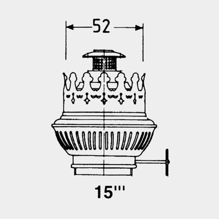 Brännare till oljelampa DHR, 15"