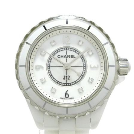 Chanel Vintage Pre-owned Stof watches Hvid, Dame Vintage Ure, Størrelse: ONE Size