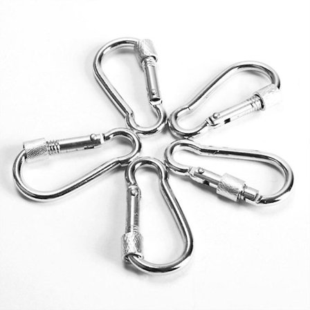 Stk/sett Skruelås Karabinkrok Snap Krok Aluminium Legering Klips Kompatibel med Utendørs Camping Fotturer