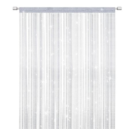 Trådgardiner Dør Myggenet, Elegant Rumdeler Tofsgardin til boligindretning, Afskærmning til døre og vinduer, Hvid (100x2