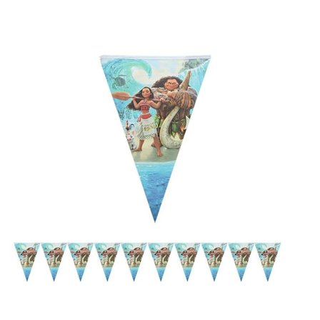 Moana Vimpel Banner Fest Bursdagsutstyr Romdekorasjon