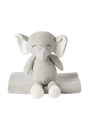 Koja Presentbox gosedjur + filt OLIVIA Bädda Grå ONESIZE