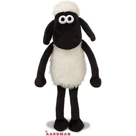 Shaun the Sheep Plysjleketøy, Svart og Hvit, Egnet for Både Voksne og Barn