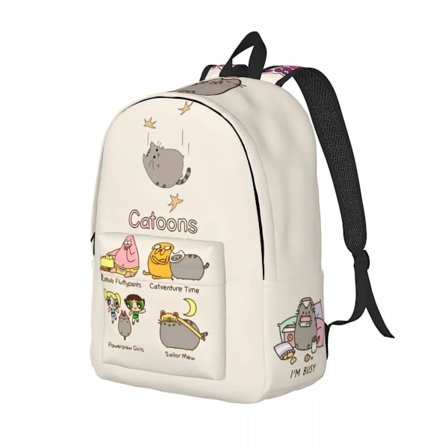 Kawaii Pusheen Merch Ryggsäckar För Flickor Söta Katter Skolväska Mellanstadiet Högstadiet College Student Bokväska Tonåringar Dagryggsäck Present 