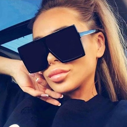 Oversized Solbriller Dame Svarte Fasjonable Firkantede Store Innfatning Solbriller Kvinner Vintage Retro Briller Unisex Oculos - Perfet