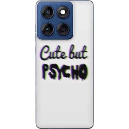 Kompatibel Mobilcover til Motorola Edge 60 Rainbow-farvet legetøjsfigur med et glad ansigt og farverige cirkler i en legesyg studieillustration