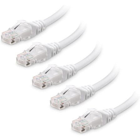 5-pak 10 Gbps Snagless Kort Cat6 Ethernet Kabel (Cat6 Kabel, Cat 6 Kabel)