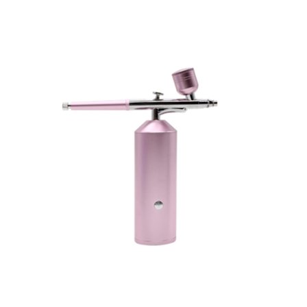 Ansiktsmassasjeapparat Bærbart Airbrush-sett Nano Ansiktsdamper Massasjeapparat Trådløst Sminke Airbrush-sett med Kompressor Rosa YEMAESRE