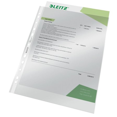LEITZ Plastficka PP 0,075 A4 Box - Lyreco - Kontorsmaterial - Mappar och plastfickor - Plastfickor - Öppen överkant