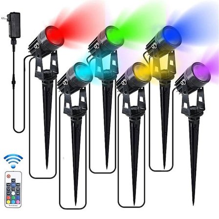 LED-spotlight för utomhuslandskap, 2 huvuden, IP65