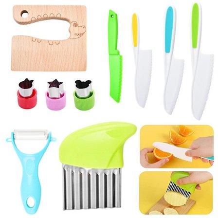 Børns køkkenknive køkkensæt køkkenredskaber til børn flerfarvede
