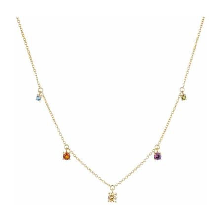 Sif Jakobs, Necklace Belluno Geel, Dames, Maat:ONE Size,Zilver