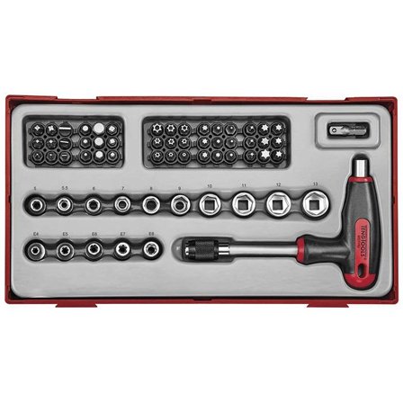 Teng Tools TTTHQ62 Bitsmejselsats 62 stykker, Håndværktøj