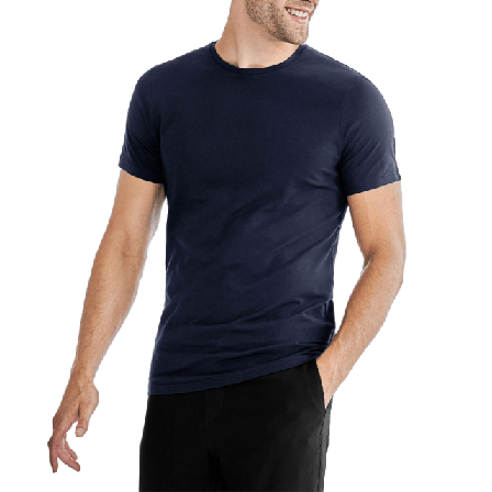 Bread & Boxers Crew-Neck, 2-pack T-shirts Herr Blå XL