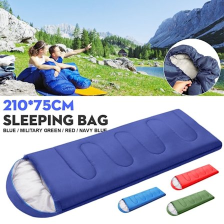 Camping Kuvert Sovepose Mumie Sovepose Camping Tæppe Sovepose 210x75CM - Navy Blå
