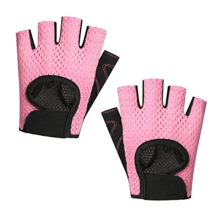 Træningshandsker til mænd og kvinder, lette og åndbare med polstring, vægtløftningshandsker uden fingre, poledance-handsker