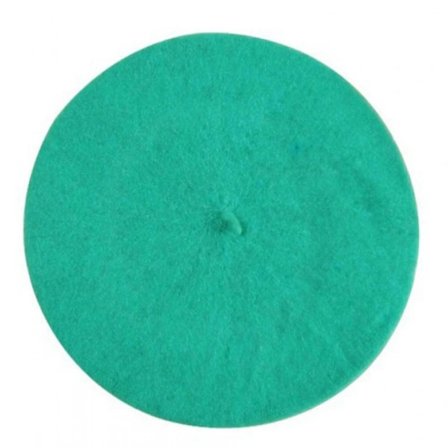 /EA/Fransk baskerhat, vendbar ensfarvet kashmirbaskerhue f