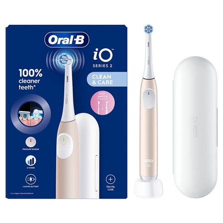 Oral-B iO2 Series Eltandbørtse Calm Pink, Medicin & Pleje, Tandbørster, El-tandbørster