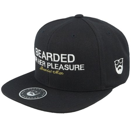 Bearded Man - Pleasure Black Snapback Snapback Black Cap - @ Hatstore