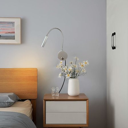 Dimbar berøringsvegg leselampe LED hodegavl leselys med