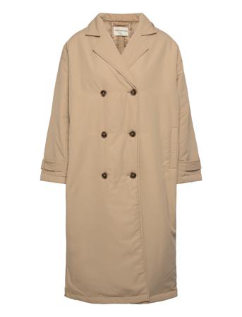 Field Padded Coat Topattu Pitkä Takki Beige Moshi Moshi Mind