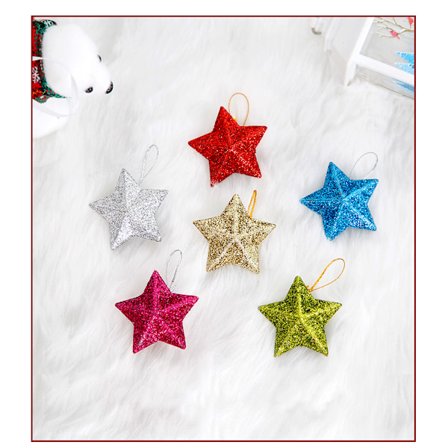 6 stk Juletrærhengende Ornamenter Mini Julekrybbe Stjerne Små Julekrybbe Stjerne Juledekorasjon Jul Hjemmedekor